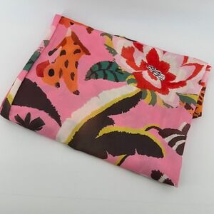 Nice To Meet You Pink Tropical Floral Leopard Wide Leg Pants XL
